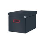 Čtvercová krabice Leitz Click&Store COSY, velikost L (A4), sametově šedá 53470089