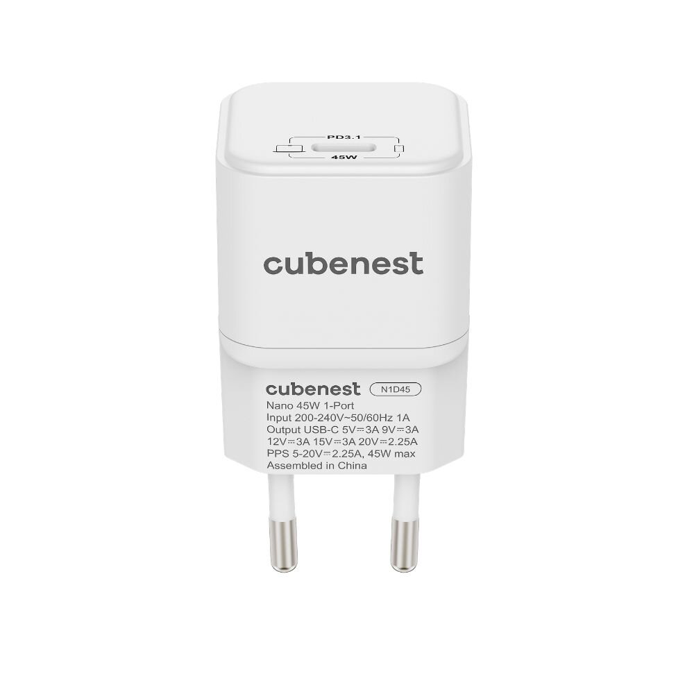 Cubenest PD Nano Adapter 45W N1D45 - biela