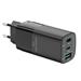 CubeNest S3D0 GaN Adaptér 65W černá - (2× USB-C až 65 W, 1× USB-A až 60 W), přepěťová a podpěťová ochrana S3D0BK