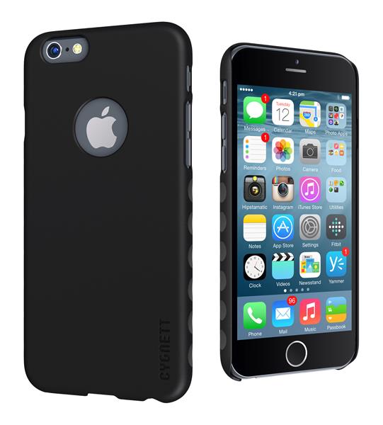 Cygnett, obal AeroGrip Feel pre iPhone 6 Plus, čierny CY1673CPAEG