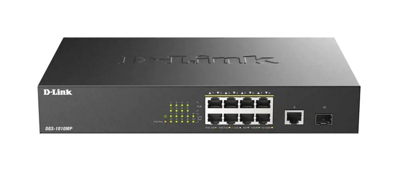 D-Link DGS-1010MP/E 10-Port Gigabit PoE Switch