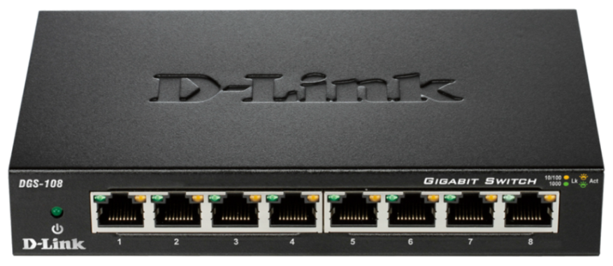 D-Link DGS 108 - Přepínač - neřízený - 8 x 10/100/1000 - desktop DGS-108/E