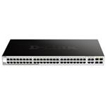 D-Link DGS-1210-52 52-portový gigabitový prepínač Smart+, 48x GbE, 4x RJ45/SFP, bez ventilátora DGS-1210-52/E