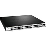 D-Link DGS-1210-52MP L2/L3 Smart+ PoE switch, 48x GbE PoE+, 4x RJ45/SFP, PoE 370W