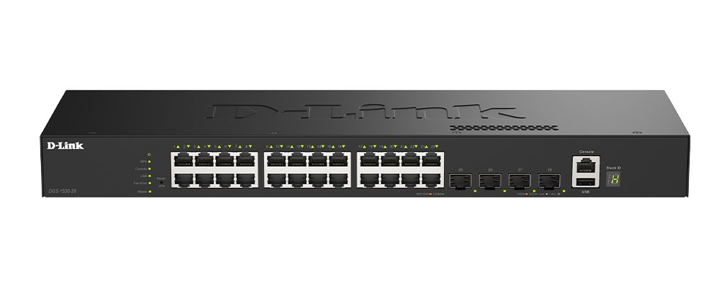 D-Link DGS-1530-28SC/E, 24-Port Gigabit Stackable Smart Managed Switch