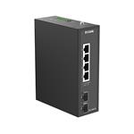 D-Link DIS-100G-06 6-Port Gigabit Industrial Unmanaged Switch with 2 x SFP Ports