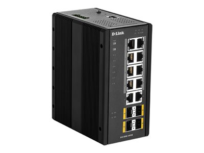 D-Link DIS 300G-14PSW - Přepínač - řízený - 8 x 10/100/1000 (PoE+) + 2 x 10/100/1000 + 2 x 100/1000 DIS-300G-14PSW