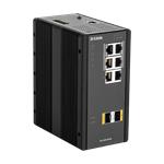 D-Link DIS 300G-8PSW - Přepínač - řízený - 4 x 10/100/1000 (PoE+) + 2 x 10/100/1000 + 2 x 100/1000 DIS-300G-8PSW