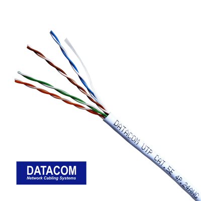 DATACOM kabel drát C5E UTP PVC 305m box bílý 1107