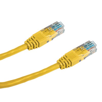 DATACOM Patch cord UTP CAT5E 1,5m žlutý