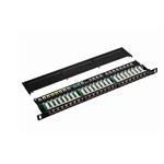 DATACOM Patch panel 19" STP 24 port CAT5E LSA 0.5U BK (3x8p) 3105
