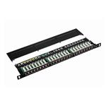 DATACOM Patch panel 19" STP 24 port CAT6 LSA 0.5U BK (3x8p) 3125