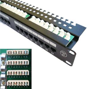 DATACOM Patch panel 24x RJ-45,Cat5e UTP, 19" s vyvázáním 3033