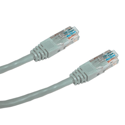 DATACOM Patchkabel 10m , UTP , Cat5e , RJ45, šedý H5ULG10K0G