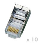 DATACOM Plug STP CAT5E 8p8c- RJ45 drát (10ks) 4126