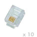 DATACOM Plug UTP CAT3 6p4c- RJ11 lanko (10ks)