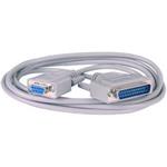Dátový kábel sériový+paralelní, 25 pin M- 9 pin F, 2m, šedý, k modemu KF02039001