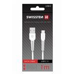 DATOVÝ KABEL SWISSTEN USB / USB-C 1,0 M BÍLÝ 71505531
