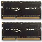 DDR 3 8 GB 1866MHz . SODIMM CL10 ..... Kingston HyperX Impact Black Series 1,35V (2x4GB) HX318LS10IBK2/8
