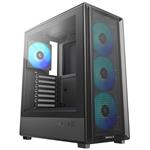 DEEPCOOL skříň CC550 4F / ATX / 4x120 mm ARGB fan / USB3 / USB2 / USB-C / tvrzené sklo / černá R-CC550BKANA4-G