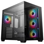 DEEPCOOL skříň CG530 4F / ATX / 4x120mm ARGB fans / USB 3.0 / USB-C/ panoramatická / černá R-CG530-BKADA4-G-1