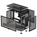 DEEPCOOL skříň CH260 WOOD / microATX / 2xUSB 3.0 / USB-C / tvrzené sklo / černá s dřevěnými prvky R-CH260-BKNWM0-G-1
