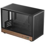 DEEPCOOL skříň CH260 WOOD / microATX / 2xUSB 3.0 / USB-C / tvrzené sklo / černá s dřevěnými prvky R-CH260-BKNWM0-G-1
