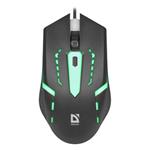 Defender Myš Hit MB-601, 1200DPI, optická, 4tl., 1 koliesko, drôtová USB, čierna, herná, podsvieten