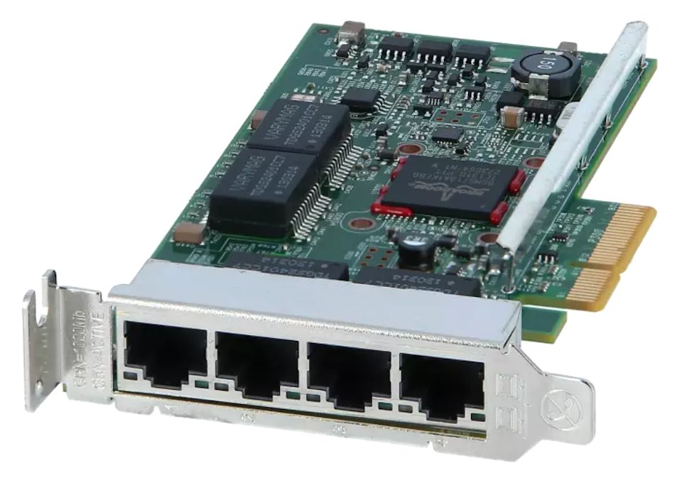 DELL Broadcom 5719 QP/ 1GbE/ 4-portová síťová karta/ 1 gigabit/ PCIe / low profile / poloviční výška 540-BDRL