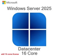 DELL_CAL Microsoft_Windows Server 2025 / 2022 Datacenter EditionAdd License16CORENO MEDIA/KEYCus Kit 634-CVDP