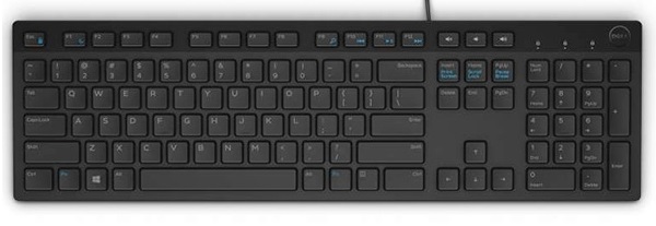 DELL klávesnice KB216/ multimediální/ německá/ GER/ DE/ USB/ drátová/ černá 580-ADHE