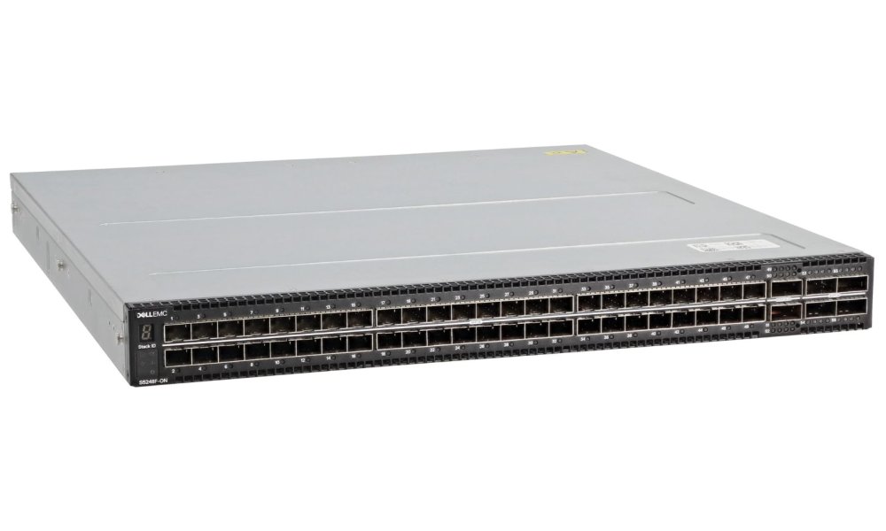 DELL Networking S5248F-ON Switch/ 48x25GbE/ 4x100GbE/ 2x100GbE QAFP/ SONiC/.3Y PS NBD on-site S5248-CTO