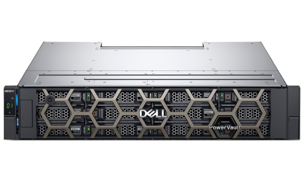 DELL Storage PowerVault ME5212/ SAS/ iSCSI/ FC/ 4x 1.92TB SSD + 4x 8TB 7.2k SAS/ 3Y PS NBD on-site ME5212-CTO