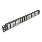 Delock 19” Keystone Patch Panel, 16 portů, 1U, černé 66758