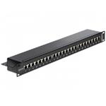 Delock 19” Patch Panel 24 Port Cat.6 black 43298