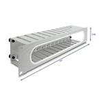 Delock 19” Routing panel k vedení kabelů, s otvorem a ochranou okraje, 2U, šedý 67280