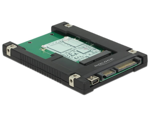 Delock 2.5” Převodník SATA 22 pin / USB 2.0 Type Mini-B > 1 x mSATA / Mini PCIe Slot 62853