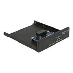 DeLOCK 3.5" USB 3.1 Gen 1 Front Panel 1 x USB Type-C + 1 x USB Typ-A - Panel portů úložiště - USB-C 63962
