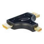 DeLOCK 3 in 1 Monitor Adapter with HDMI / DisplayPort / mini DisplayPort in to HDMI out with 4K 60 64059