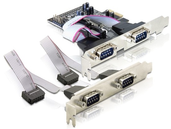 DeLock 4 x serial PCI Express Card - Sériový adaptér - PCIe - RS-232 - 4 porty 89178
