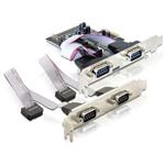 DeLock 4 x serial PCI Express Card - Sériový adaptér - PCIe - RS-232 - 4 porty 89178