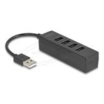 Delock 4portový USB hub USB 2.0 se 4 x USB Type-A samice černá 64334