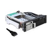 DeLOCK 5.25 Mobile Rack for 1 x 2.5 + 1 x 3.5 SATA HDD + 2 x USB 3.0 Ports - Skladovací mobilní rac 47209