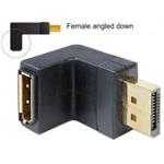 Delock Adapter Displayport 1.1 male > Displayport female angled down 65382