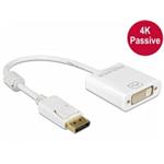 Delock adaptér Displayport 1.2 samec > DVI samice 4K pasivní bílý 62602