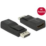 Delock Adaptér Displayport 1.2 samec > HDMI samice 4K pasivní černý 65685