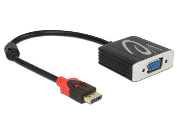Delock Adaptér Displayport 1.2 samec > VGA samice černá 62967