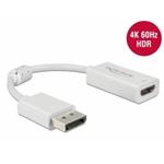 Delock Adaptér DisplayPort 1.4 na HDMI 4K 60 Hz s funkcí HDR pasivní bílý 63936