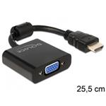 Delock Adaptér HDMI-A samec > VGA samice černá 65512