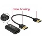 Delock Adaptér HDMI-A samec > VGA samice kovové pouzdro s 15 cm kabelem 65667
